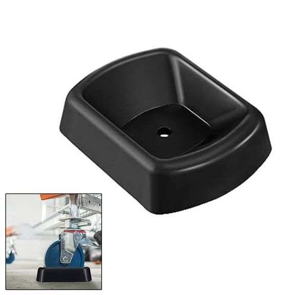 BUYISI 2Pcs Jack Wheel Chock Rubber Caster Trailer Dock Heavy Duty 6Inch Roller Stopper 1PCS