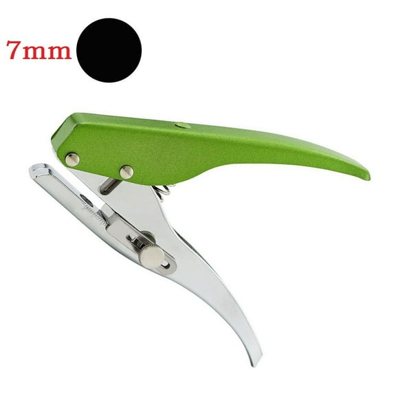 BUYISI 3-10mm Hand-held Circle Round Single Hole Punch Paper Punch for ID Cards Photos 7mm