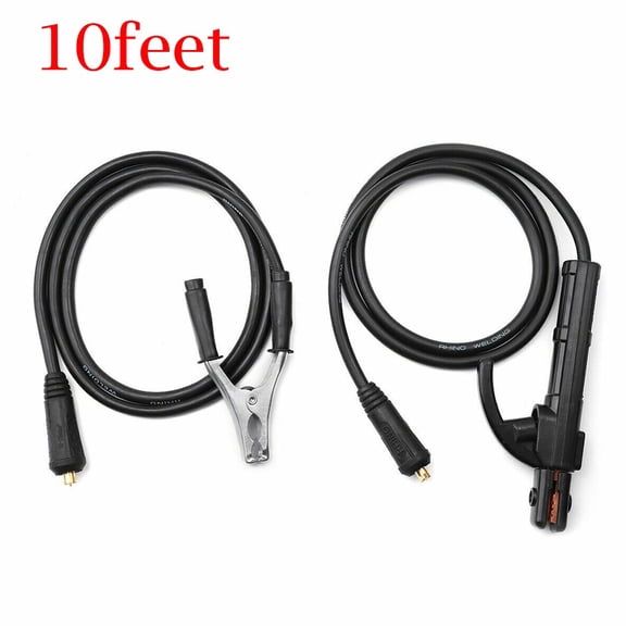 BUYISI 300A Ground Earth Clamp Stick Welder Cable For MMA ARC Welding Inverter Machine 10feet/3m
