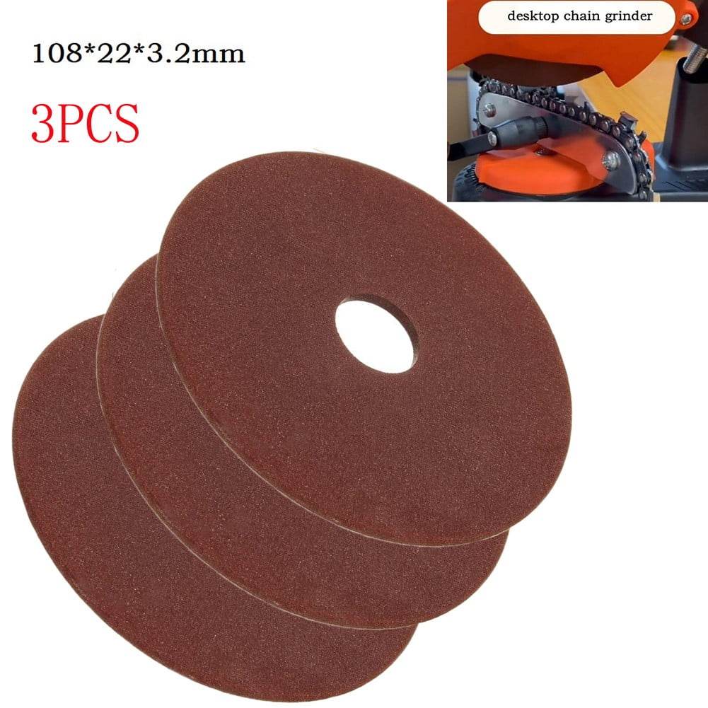 BUYISI 3x Grinding Wheel Disc Pad For Chainsaw Sharpener Grinder 3/8inch & 404 Chain Edge Cutting Polishing Power Tool Grinding Discs