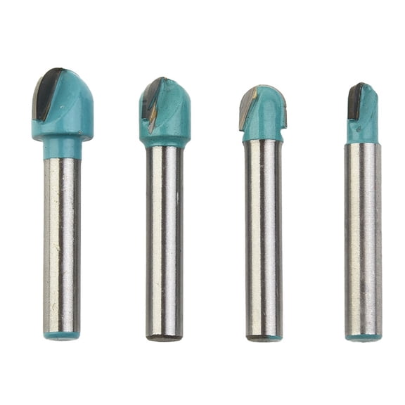 BUYISI 4pcs 6mm CNC Machine Solid Carbide End Milling Cutter Round Bottom Router Bit Cutter Tool Drilling Milling For Wood