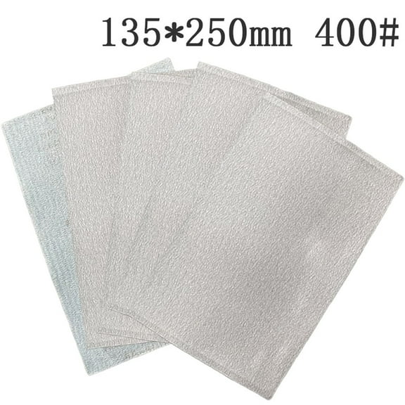BUYISI 5pcs 25x13cm Hook&Loop Wet/Dry 80-400Grit Sanding Discs Sandpaper For Automotive Sanding Wood Furniture Finishing Abrasive Tool 400#