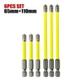 thumbnail image 1 of BUYISI 6pcs/set Slotted Cross Screwdriver Bit 65mm 110mm Magnetic Special For Electrician FPH 2 Alloy Steel Screw Driver Hand Tools, 1 of 9