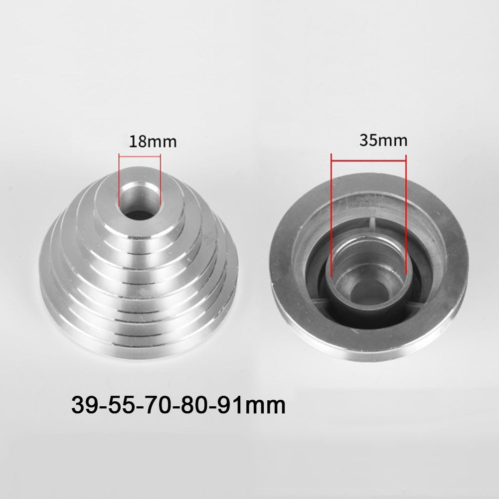 Premium Pagoden-Riemenscheiben-Set – 4/5-stufig, Aluminium – Für Tischbohrmaschine Z4116 – Inkl. Keilriemen K660 – Verschiedene Bohrungsgrößen