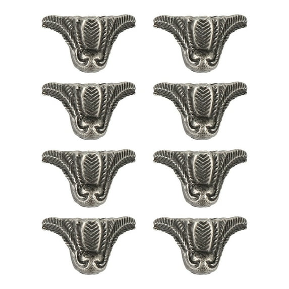 BUYISI Antique Corner Protectors Jewelry Box Decorative Metal Leg Corner Bracket 8pcs