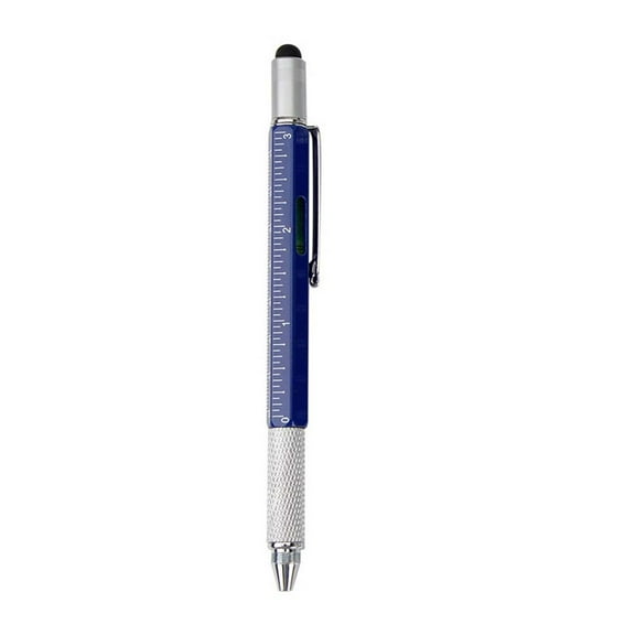 BUYISI Carpenters Carpenters And Handymen Construction Engineers Tool Pen Metal Touch Screen Soft Rubber Tip 14.9*1CM blue