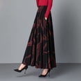 thumbnail image 1 of BUYISI Casual Floral Aline Skirt for Women with Pockets and High Waist Design Red XL, 1 of 8