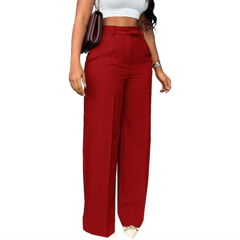 Casual Style High Waist Wide Leg Straight New Casual Pants trouser For Women main image 0