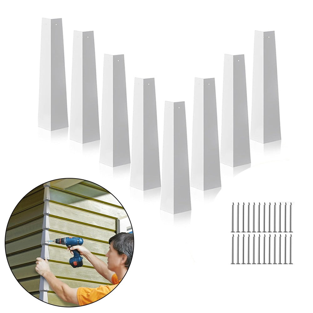 BUYISI Corner Trim 8-Inch Aluminum Siding Corner House Exterior Outside Corner Trim