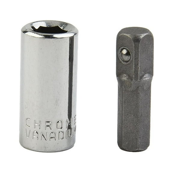 BUYISI Drill Socket Adapter Converter Set 1/4 Inch Hex Shank To 1/4 Inch Square Driver Tool Chrome Vanadium Steel Socket Adapter