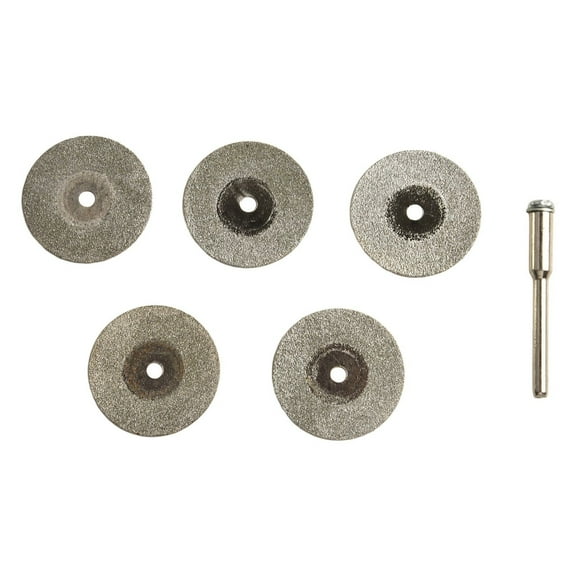 BUYISI Electroplated Polishing Disc Tooth Grinding Disc Cutting Disc 5 Pieces 1 Rod 25mm
