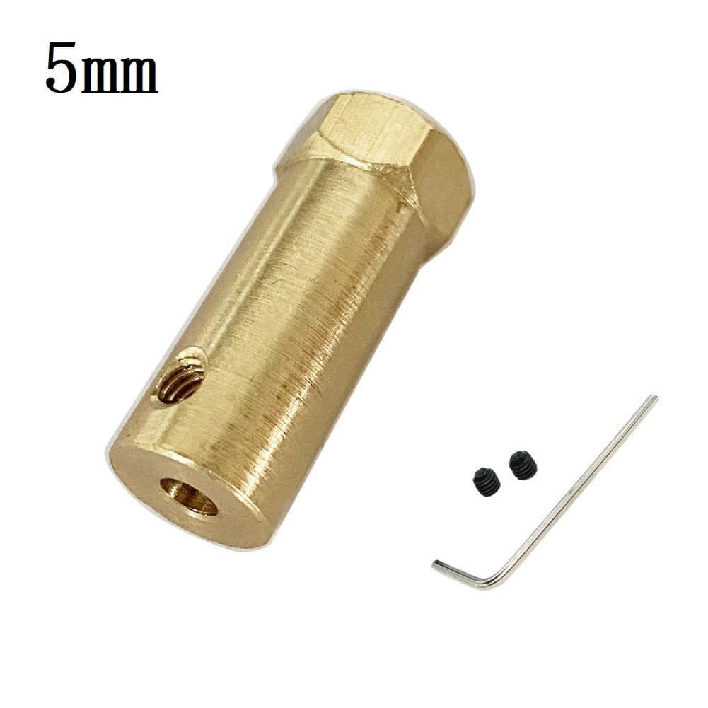 BUYISI Extended Copper Rigid Hex Coupling Motor Shaft Connector Sleeve ...