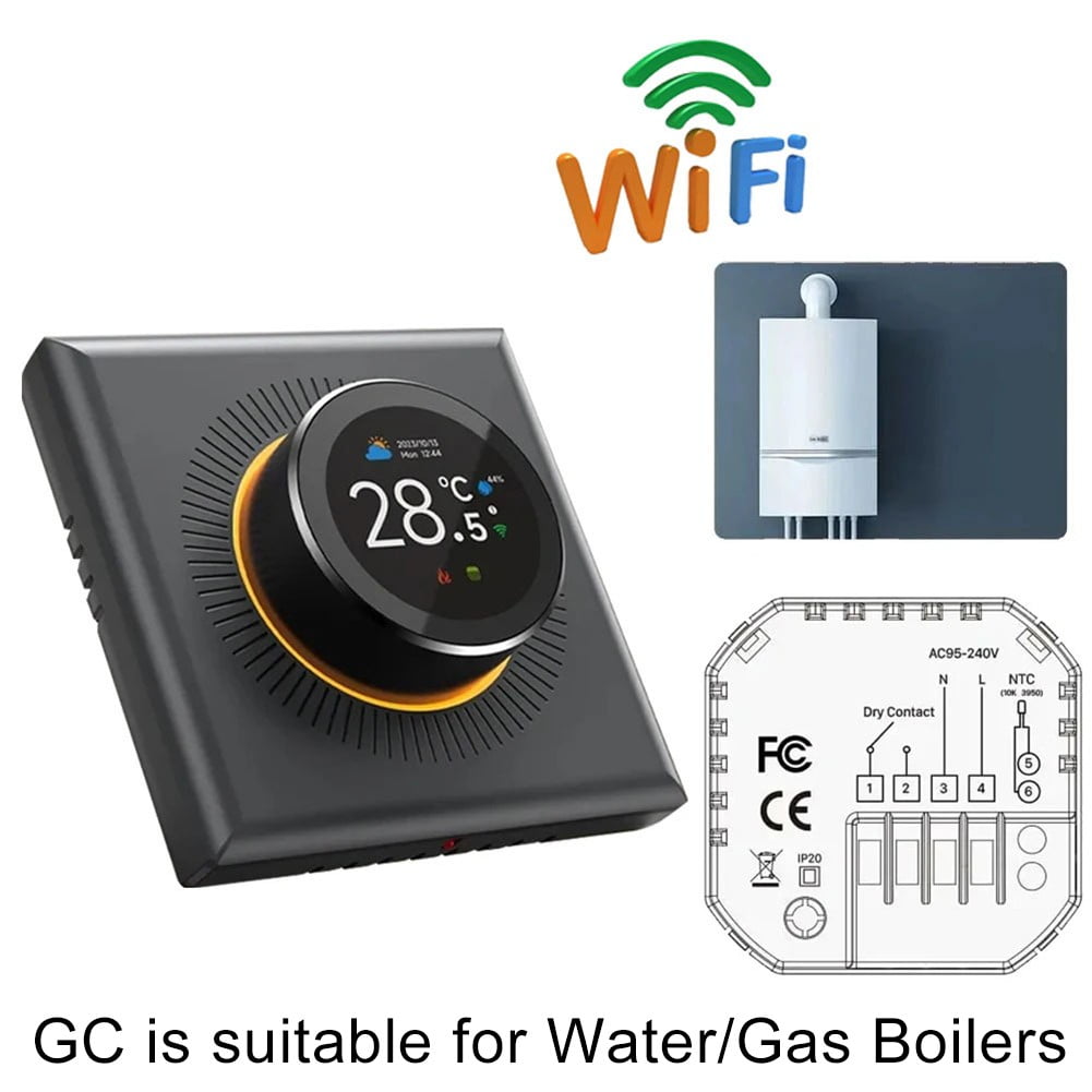 Tomvorks Smart Thermostat WiFi - Intelligente Heizungssteuerung Mit Farblicht