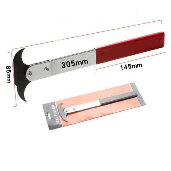 BUYISI Heavy-Duty Seal Puller Tool with Dual Hook Tips for Easy Oil Seal Removal Red