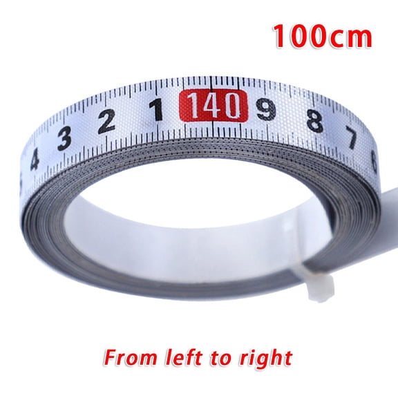 BUYISI High Precision Sticky Scale Steel Rule Tape Waterproof and Long Lasting 1 Meter Forward