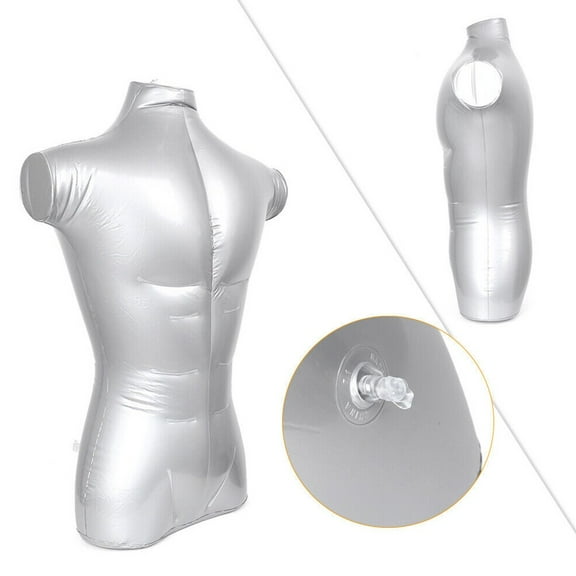 BUYISI Inflatable Male Man Torso Model Half Body Mannequin Top Clothing Display Props