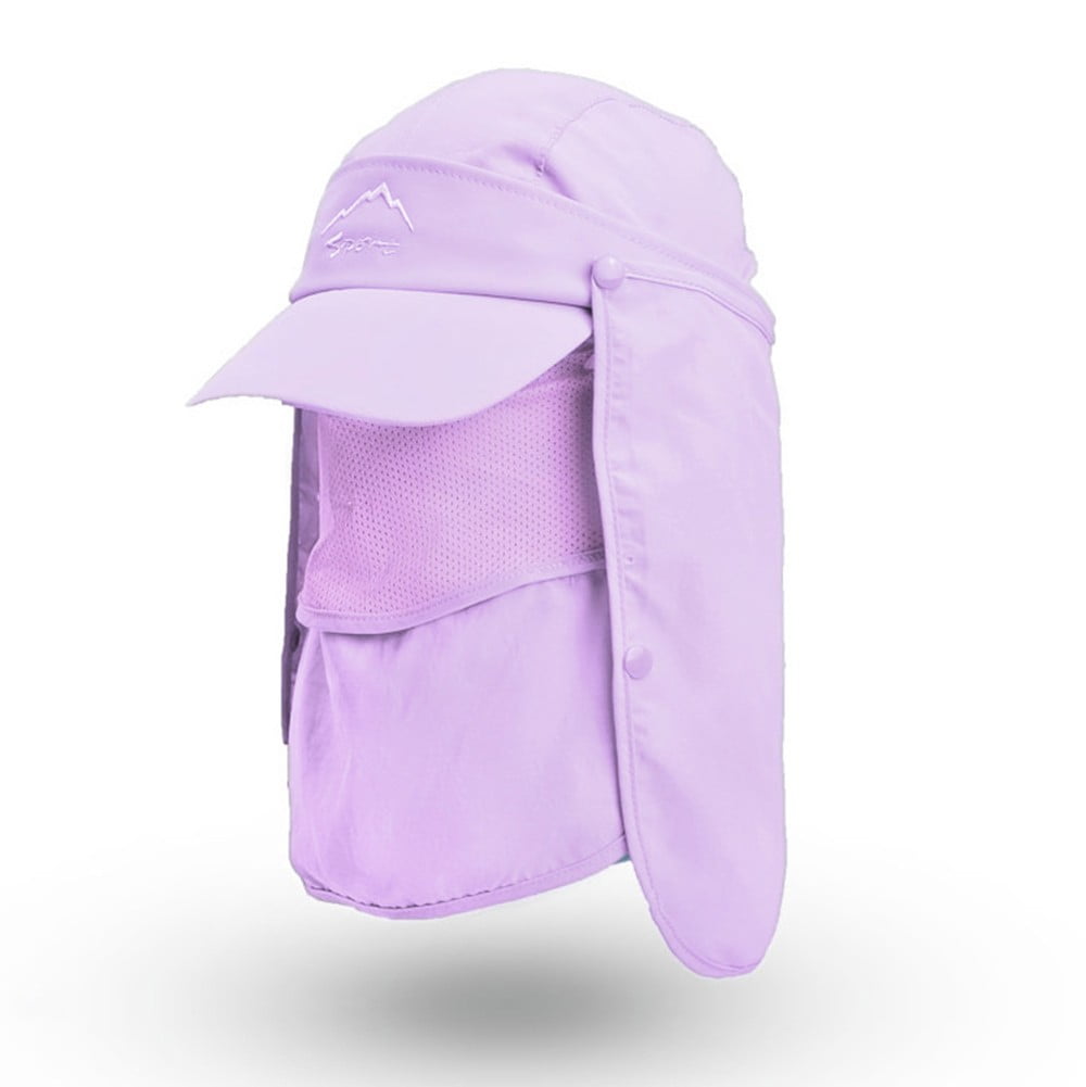 QingY 3pcs Outdoor Bucket Hat UV Protection Fishing Hats for Women,Violet&Gray, adult Unisex, Size: One size, Purple