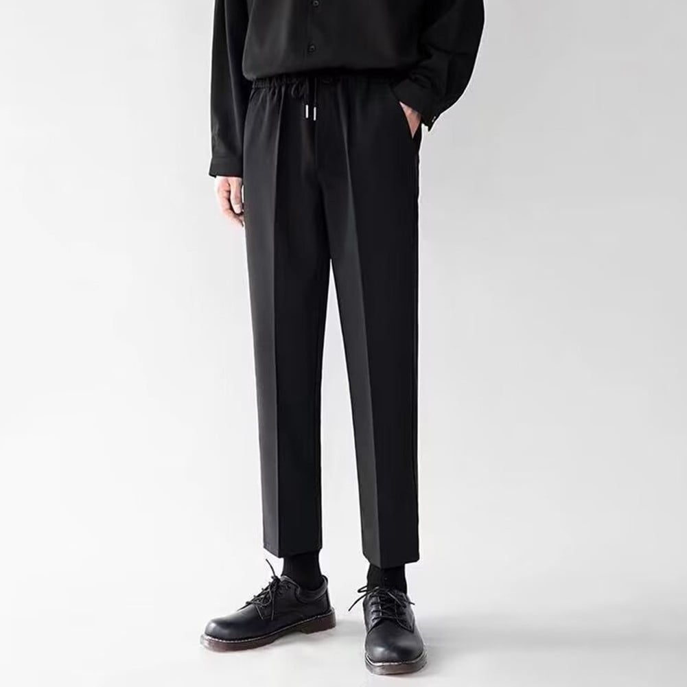 Solid Color Casual Straight Pants