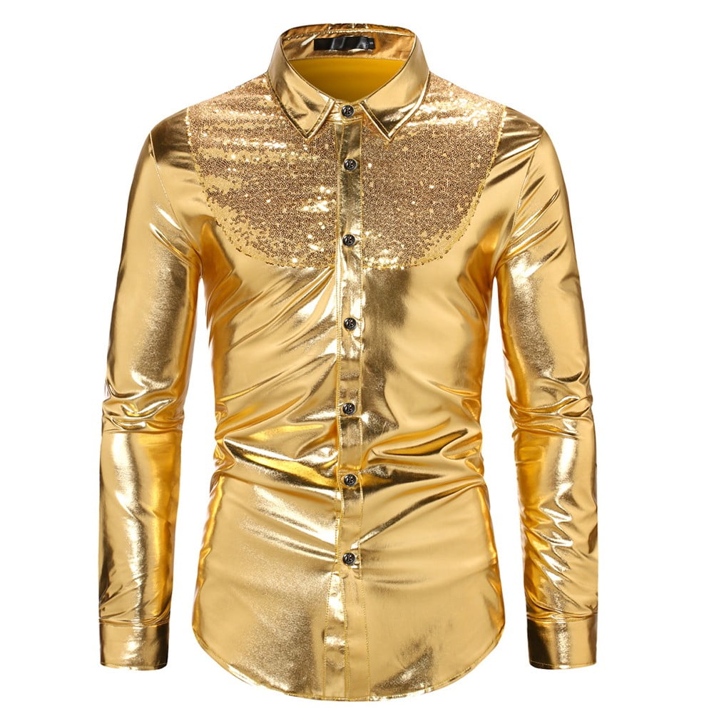 gold shiny shirt