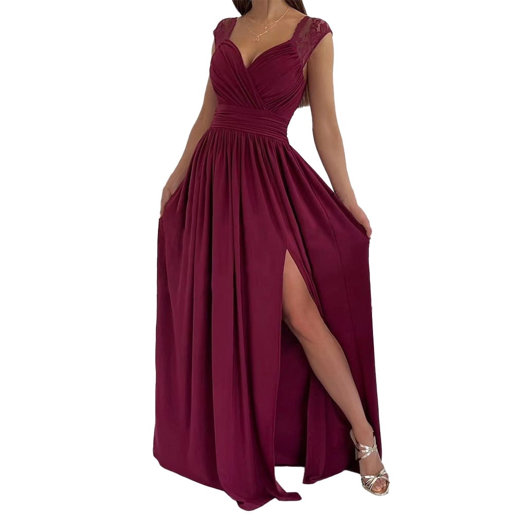 Red long prom dress ball gown evening dress classy gown Y7343