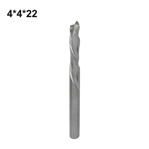 BUYISI New Milling cutter Router bits CNC tool Milling Cut Router Bit Solid Carbide Spiral Up/Down 2 flute type Compression 4*4*22