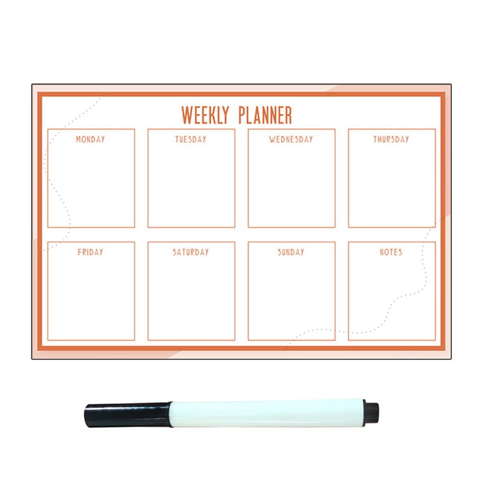 BUYISI Removable Weekly Planner Whiteboard Dry Wipe Fridge Calendar ...
