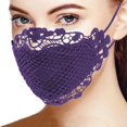 thumbnail image 1 of BUYISI Reusable Lace Face Mask for Women Comfortable and Fashionable Accessory Purple Average Size, 1 of 1
