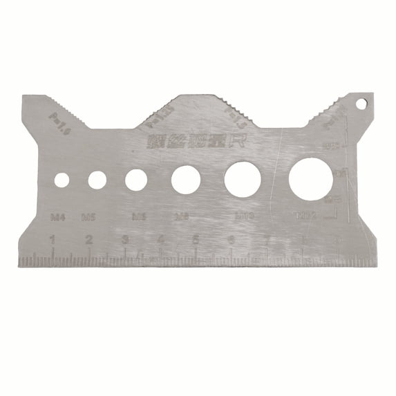 BUYISI Screw Thread Gauge Screw Measuring Ruler Tool Length Diameter ...