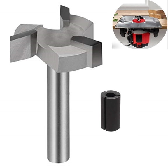 BUYISI T Shape CNC Router Bits 1/4 shank Woodworking Milling Cutter for Wood MDF