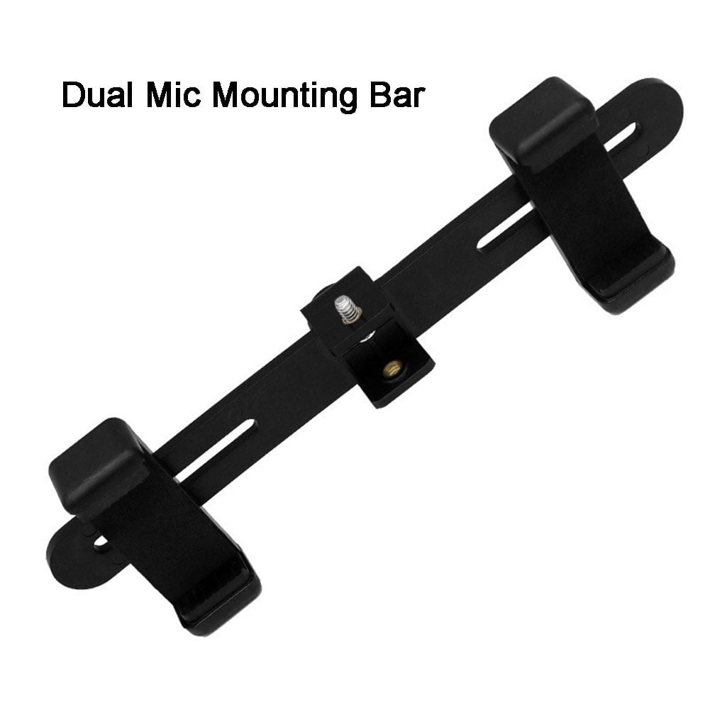 BUYISI Universal Microphone Stand Double Cell Phone Holder Tablet Clamp