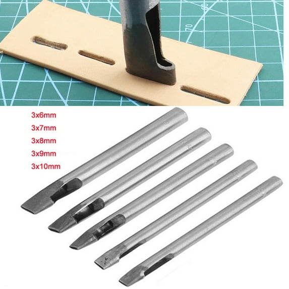 BUYISI Width 3mm Leather Oval Shape Hole Punch Leather Belt Punching Tools DIY Craft Leather Puncher Hole Drilling DIY Tool 6-10mm