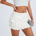 thumbnail image 1 of BUYISI Women Sparkle Sequin Short Skirt Glitter Mini Skirt Dance Club Festival Costume White L, 1 of 9