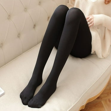 BUYISI Womens Leggings Fleece Pantyhose Comfort Tight Breathable MultiColor Stockings Black