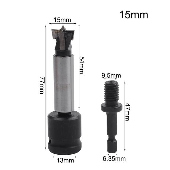 BUYISI Woodworking Drill Bit Set Hole Punch Tool For Electric Wrenches And Hand Drills 15mm