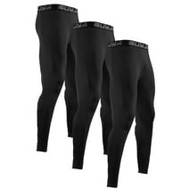 BUYJYA 3Pack Men's Compression Pants Gym Tights Mens Leggings for Sports Yoga Workout Clothes