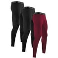 thumbnail image 1 of BUYJYA 3Pack Men's Athletic Pants Gym Tights Mens Leggings for Sports Yoga Workout Clothes, 1 of 7
