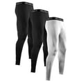 thumbnail image 1 of BUYJYA 3Pack Men's Athletic Pants Gym Tights Mens Leggings for Sports Yoga Workout Clothes, 1 of 7