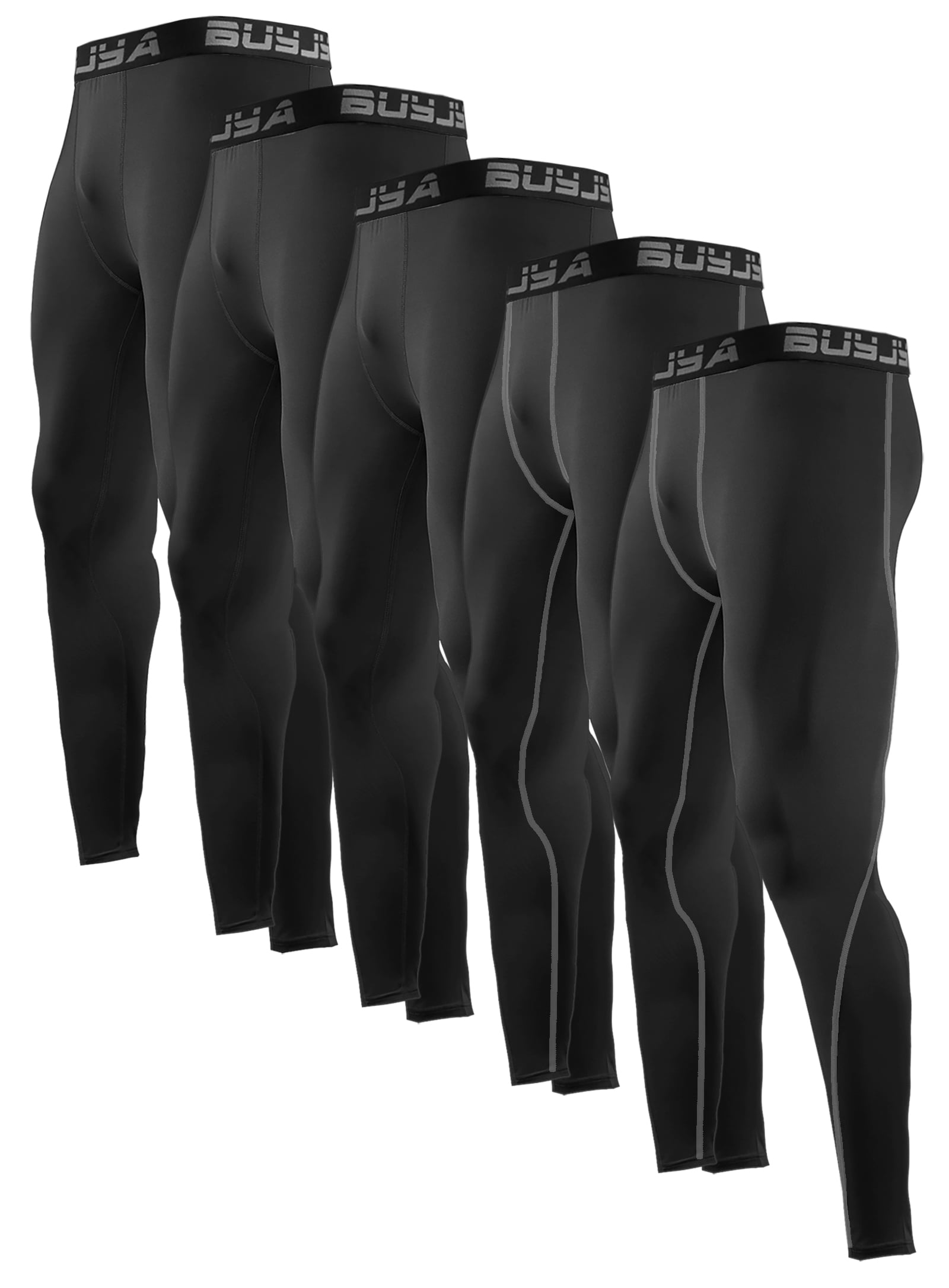 BULLPIANO Boys 2 in 1 Compression Pants Athletic Workout Sports