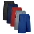 thumbnail image 1 of BUYJYA 5 Piece Men's Mesh Athletic Short Set with Zipper Pockets Performance Workout Shorts for Basketball Soccer Badminton Sports Training Running,Size S-3XL, 1 of 8