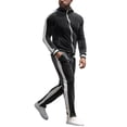 thumbnail image 1 of BUYJYA Men's Velour Tracksuit Set Velvet Sweatsuit Jogging Suits Full Zip Casual Jackets Pants 2 piece Warm Outfit Athletic Workout, 1 of 5