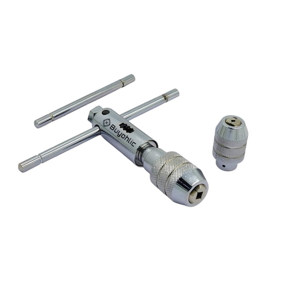 BUYOHLIC Ratchet Type Tap Wrench with Interchangeable Heads Set Capacities 1/8" to 1/4" & 1/4" to 1/2"