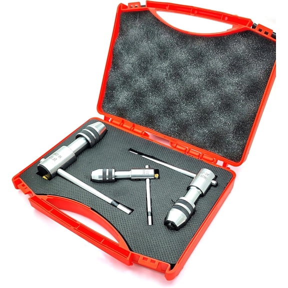 BUYOHLIC Set of 3 New Reversible Ratchet Adjustable Tap Wrench with Plastic Case