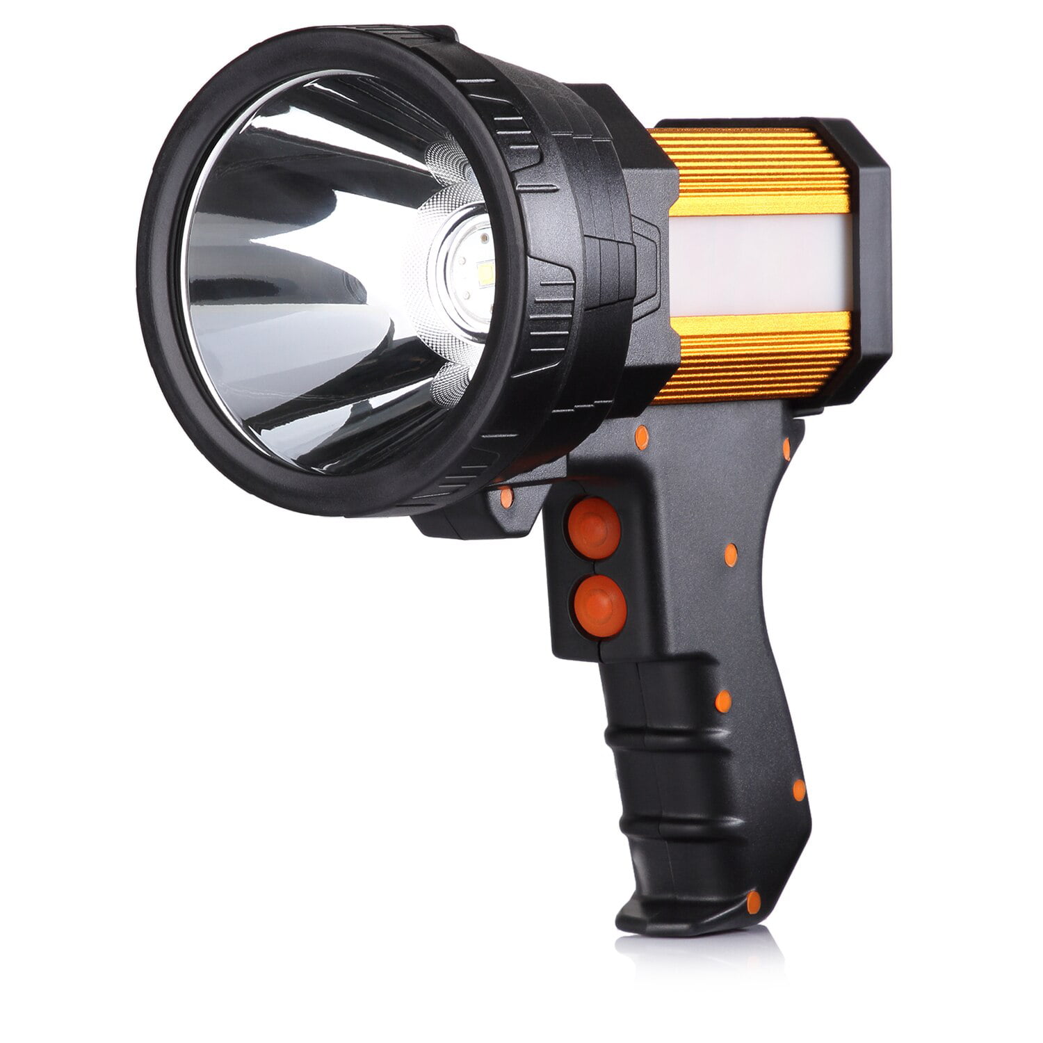 10 Black and Clear LED Rechargeable Handheld Spot Light