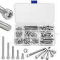 thumbnail image 1 of BUZIFU 110 Pcs M5 Nuts and Bolts Set 55 Pcs Stainless Steel M5 Cap Head Bolts 10/20/30/40/55 mm Small Hex Bolts and Nuts Hexagon Socket Cap Screw Bolt Nuts Assorted Bolts Kit with Storage Box, 1 of 8