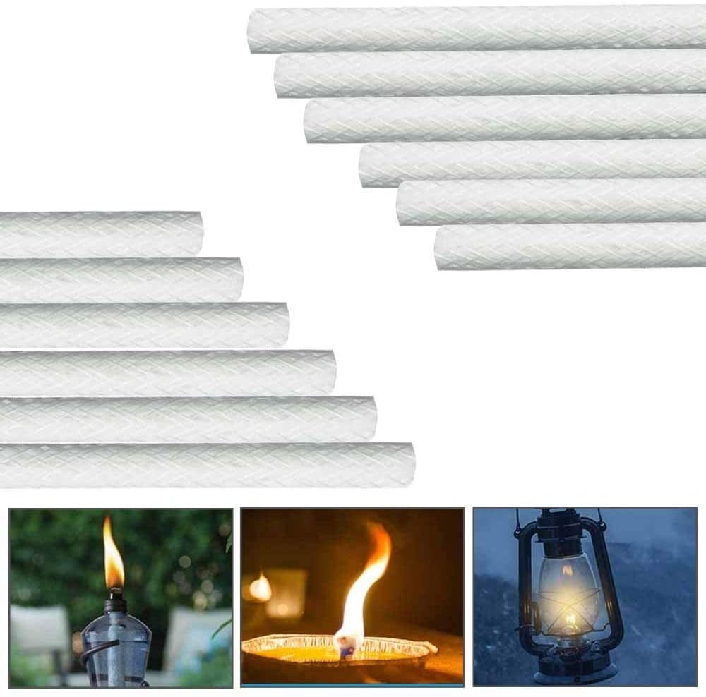 BUZIFU 12 PCS Fiberglass Replacement Wicks Long life Heat Resistant