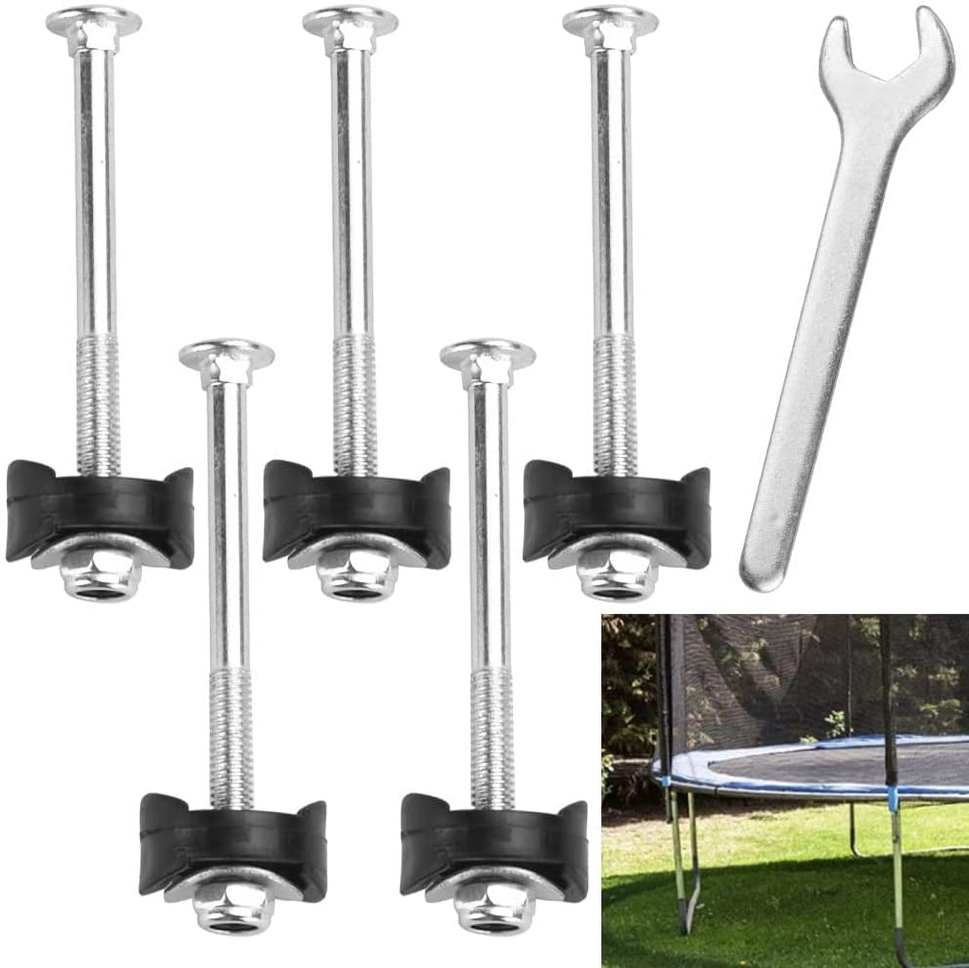 BUZIFU 12 Pcs Trampoline Screws Galvanized Steel Trampoline Enclosure Pole Gap Spacers Fixing