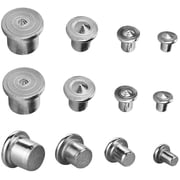 BUZIFU 12pcs Dowel Pins Center Point Set Solid Alignment Dowel Pins Woodworking Alignment Tool Points Marker Drill Center for Accurate Drilling Proper Dowel Tenon Placement, 6/8/10/12mm
