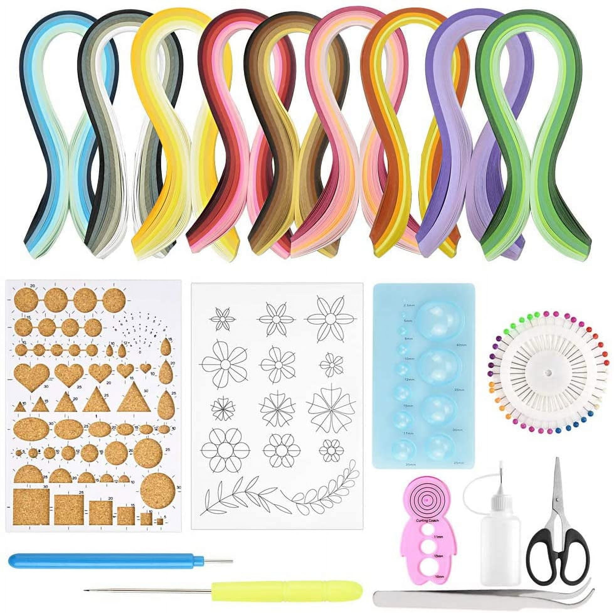 BUZIFU 19 Pcs Paper Quilling Kits 45 Colors 900 Strips Quilling Paper