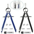 thumbnail image 1 of BUZIFU 2 Pack Professional Compass Math Compass Geometry with Lock Screws and Lead Replacement, Metal Drafting Compass Precision Spring Bow Compass Drawing with Wheel for Woodworking, School, 1 of 7