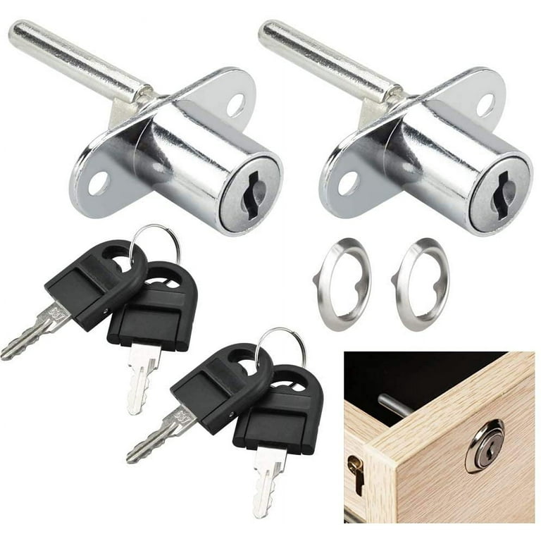Drawer Locks with 2 Keys Lock Furniture Hardware 3 Colors Cam